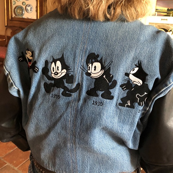 Too Cute Jackets & Coats Vintage Too Cute Felix The Cat Denim